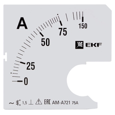 Шкала сменная для A721 75/5А-1,5 EKF PROxima (s-a721-75) title=