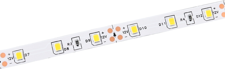 Лента светодиодная LEDx60/м 20м 4.8w/m 12в теплый белый title=