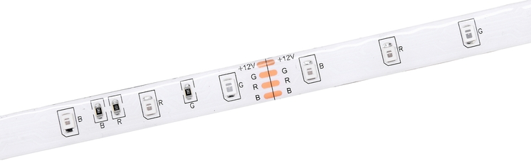 Лента светодиодная LEDх54/м 5м 4.8w/m 12в IP65 RGB title=