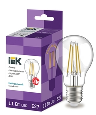 Лампа светодиодная LED 11вт Е27 белый FILAMENT title=